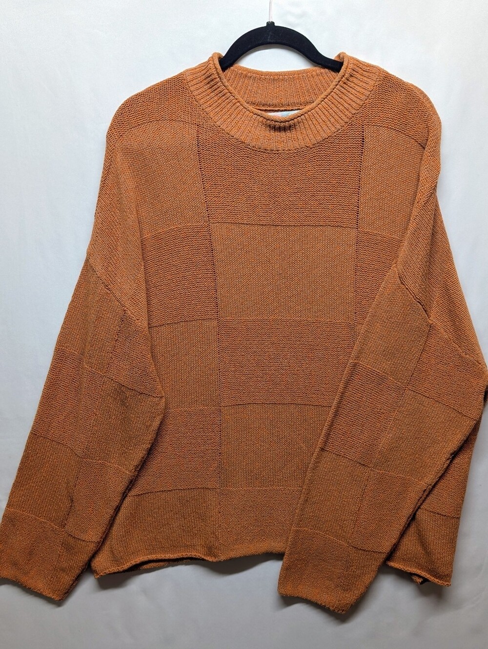 Free People Crewneck Knit Sweater - Rust Orange